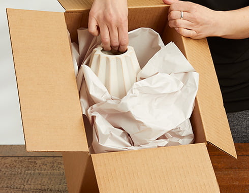 box with packing paper